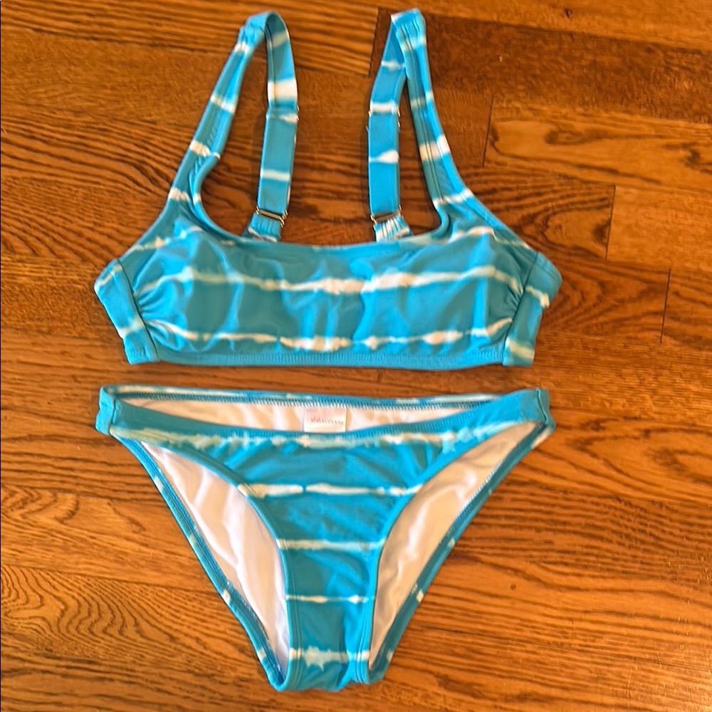 Xhilaration  Turquoise Tie-Dye Bikini Set - Two-Piece Swimwear